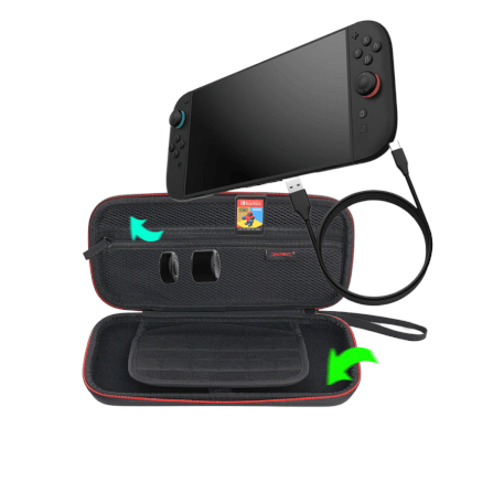 กระเป๋าพกพาสำหรับ NINTENDO SWITCH2 DOBE TNS-3173 พร้อมกล่องเก็บตลับเกม_3